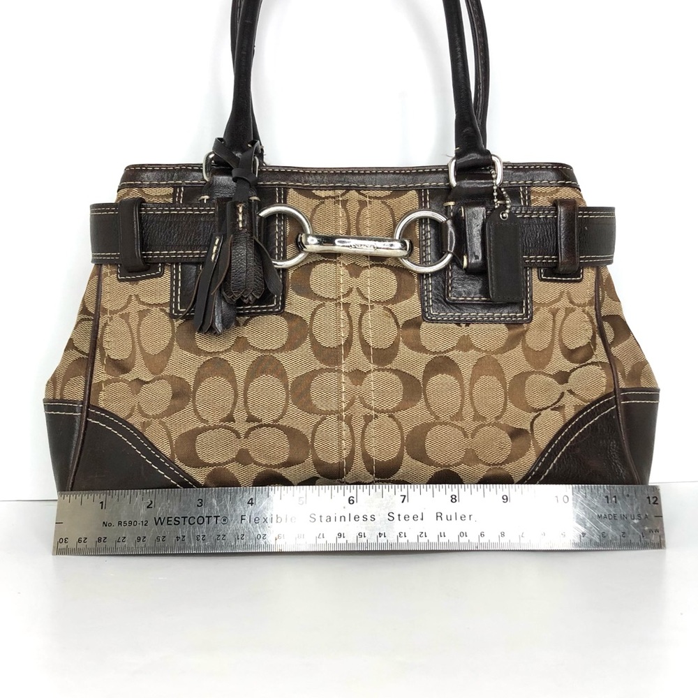 Coach Signature Hampton Canvas Jacquard Tote 10245 - Picture 8 of 15